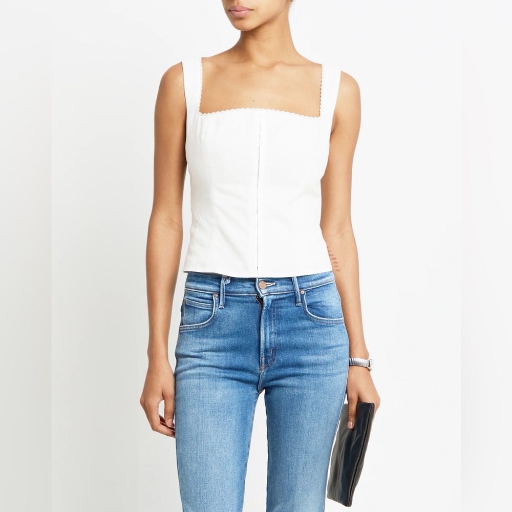 White linen tank